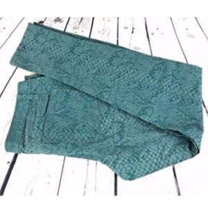 Mossimo‎ Womens Fashion Denim Legging Size 8 Green